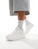 ASOS DESIGN lace up sneakers in white with chunky sole