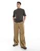 Brave Soul short sleeve premium T-shirt 300 gsm in khaki