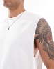Bershka worker tank in white