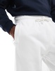 Bershka jersey shorts in white