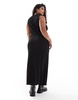 Vero Moda Curve sleeveless textured maxi dress in black