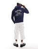 Another Influence elevate oversized hoodie in navy
