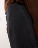 ASOS DESIGN denim clean waistband pelmet skirt in rinse black