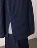 ASOS DESIGN oversized wool mix heavyweight rib sweater in navy