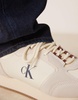 Calvin Klein Jeans running sneakers in beige with gum sole