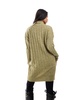 Vero Moda oversized ribbed knit mini dress in green melange