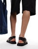 ASOS DESIGN two strap sandals in black