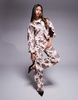 River Island denim jacket in cow print - part of a set