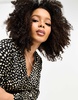 ASOS DESIGN relaxed satin shirt in non print