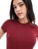 Bershka baby tee in cherry red