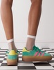 adidas Originals Gazelle Bold sneakers in green and pink
