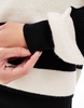 ONLY drop shoulder stripe sweater in black & white