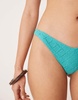 Stradivarius embroidered bikini bottoms in blue