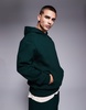 ASOS DESIGN premium heavyweight oversized hoodie in forest green