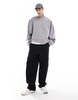 ASOS DESIGN heavyweight extreme oversized crew neck sweatshirt in gray
