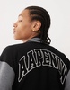Aape By A Bathing Ape logo college varisty jacket in black