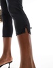 ASOS DESIGN bow detail capri pants in black