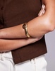 8 Other Reasons cuff bracelet with amber stone in 18k gold plated