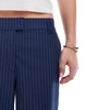 ASOS DESIGN low rise relaxed pants in blue stripe - part of a set