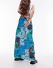 Topshop resort print maxi skirt in multi