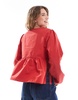 ASOS DESIGN poplin tie side smock blouse in red