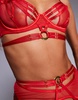 Ann Summers Capturing non padded balcony bra with strapping details in red