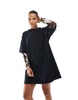 ASOS DESIGN 2 in 1 T-shirt mini dress with cow print sleeves