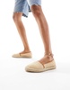 ASOS DESIGN Joey closed toe espadrilles in natural raffia