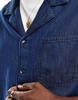 Another Influence revere collar boxy denim shirt in indigo blue