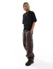 Bershka oversized basic T-shirt in black