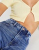 Bershka mom jeans in vintage blue