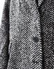 French Connection herringbone coat in black and white