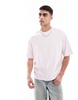Bershka oversized T-shirt in light pink