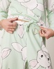 ASOS DESIGN bunny long sleeve top & pants pajama set in gray