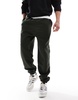 ASOS DESIGN premium heavyweight oversized sweatpants 400gsm in dark green