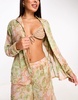 Vero Moda beach shirt in pastel snake print - part of a set