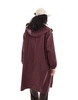 ASOS DESIGN rubberized rain parka coat in burgundy