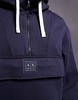 Armani Exchange central logo hoodie in navy