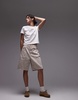 Carhartt WIP Brandon loose fit denim shorts in beige