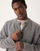 ASOS DESIGN super oversized boxy fit knit textured crew neck cardigan in heather gray with pockets
