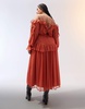 ASOS DESIGN Curve ruffle off shoulder midi dress in rust