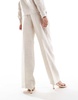 Mango linen pants in beige - part of a set