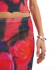 ASOS DESIGN mesh midi skirt with blurred floral print in red - part of a set