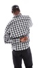 AllSaints Elektra long sleeve shirt in black check