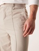 ASOS DESIGN smart high waist straight leg pants with pintucks in stone