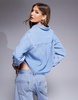 River Island crop denim shirt in light wash blue