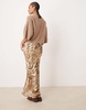 ASOS DESIGN Tall chiffon bias maxi skirt in leopard print