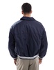 Bershka retro sports bomber jacket in blue