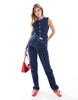 ASOS DESIGN 90s straight jean in blue stripe