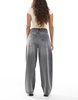 Bershka Petite skater jeans in gray